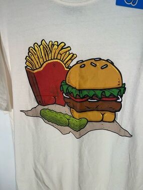 Butts On Things Burger Meal Graphic Tee T Shirt Size Large L